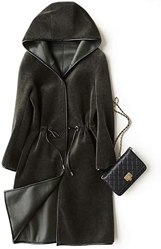 Lamb Fur Coats New Winter Coat Women Wool Jacket Hooded Tops PU Lining Long Korean Tops ZT254