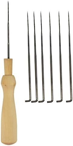 NATUREBELLE Felting Starter Kit 7 Pieces Needles with Wooden Handle Felt Tool