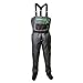 Lone Cone Women's Deluxe Stockingfoot Chest Waders, Charcoal Gray, 6
