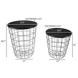 Lavish Home Nesting End Tables with Storage