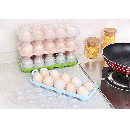 WUHUAROU 3Pcs Eierhalter Kühlschrank Vorratsdose Eierbox KühlSchrank Eier Behälter mit Deckel Multifunktionsbox… – Bild 5