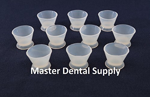 10 Pieces Flexible Silicone Dappen Dish Small Mixing Bowl Cup 5ml. Dimensions: 7/8" Diameter at Top x 1" Height