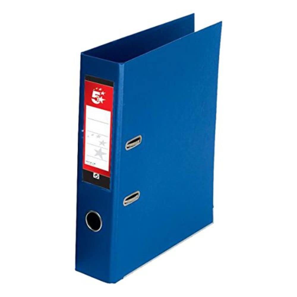 5 Star Lever Arch File PVC Spine 70mm A4 Royal Blue [Pack of 10]