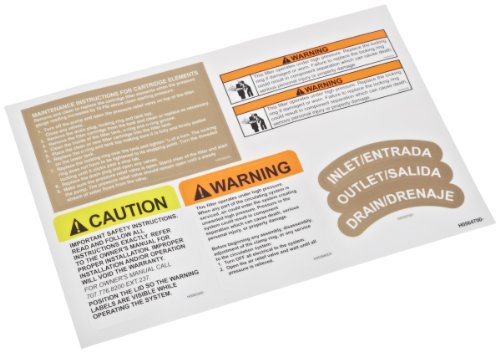 Zodiac R0560600 Safety Label Replacement Kit for Select Zodiac Jandy CJ Series Cartridge Filters