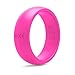 Silicone Wedding Ring for Women. Rubber Wedding Band for Every Day Use - Yoga, Training, Sports, Military, Work, Travel and Outdoor - Teak