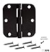 Ilyapa 18 Pack Oil Rubbed Bronze Door Hinges - 3.5 x 3.5 Inch Interior Door Hinges Antique Bronze for Doors 3 1/2 Inches, with 5/8 Inch Radius Corners