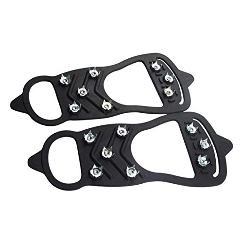 Vige 8-Stud Universal Snow Shoe Spikes Grips Cleats Outdoor Ice Crampon Tool Anti-Slip Shoes Cover for Winter Climbing Camping