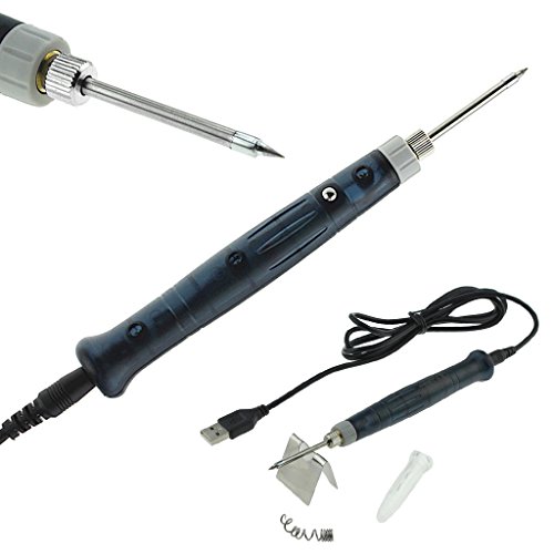 ULKEME Mini Portable USB 5V 8W Electric Powered Soldering Iron Pen Tip Touch - Thumbnail 2