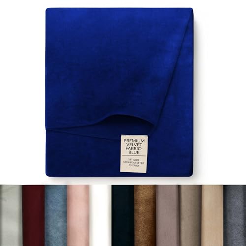 Greaton 58-Inch Wide Premium Velvet Material Fabric for Drapery, Upholstery, an…