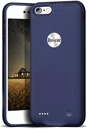 iPhone 6 Plus/ 6S Plus Battery Case,Boicar Ultra Slim Extended Portable Charger for iPhone 6/6s plus 5.5" with 3000mAh Capacity Juice Pack/charger cases power bank /Lightning Cable Input Mode (blue)