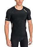 SKINS Men's A400 Short Sleeve Compression Top, Black, Medium