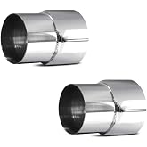 2 Packs Universal 2.5" OD to 2.75" ID Exhaust Pipe Adapter Connector Reducer 304 Stainless Steel 2.5 Inch to 2.75 Inch 2 1/2&rdquo; OD to 2 3/4&rdquo; ID kit