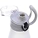 The Real Zeal Infüse Flip-Top BPA Free Water Bottle with Fruit Chamber and Integrated Juicer, White/Green, 24 oz