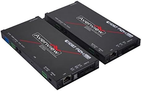 Avenview HBT2-C6POH-SET 4K HDMI/Audio over CAT5e/6/7 Extender(Transmitter/Receiver)Set with 48V PoE