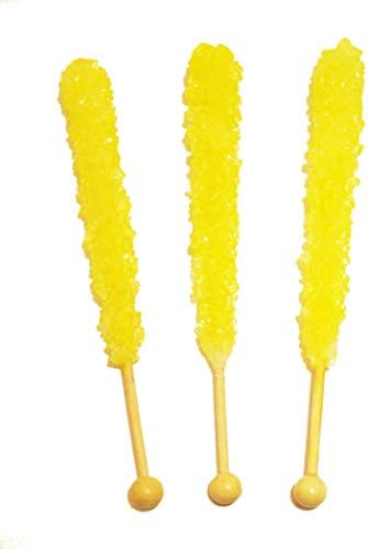 SP Enterprises Yellow Rock Candy on a Stick, 36 Count
