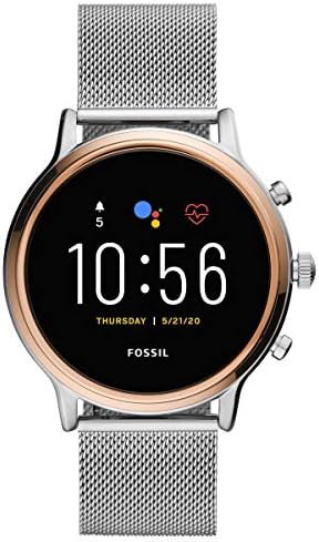 Fossil FTW6061 Women’s Touchscreen Smartwatch, Generation 5, Silver