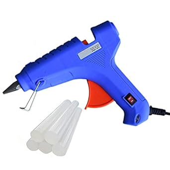 Qualimate Hot Melt Glue Gun Kit 40 Watt, Decorations & Furniture Quick Repairs,Black (5 Hot Glue Gun Sticks Included)