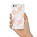 uCOLOR Case Compatible with iPhone 6S 6 iPhone 8/7 SE 2nd (2020) Cute Glossy Protective Case Sparkle Rose Gold Pink White Marble Slim Soft TPU Silicon Shockproof Cover Compatible iPhone 6s/6/7/8(4.7