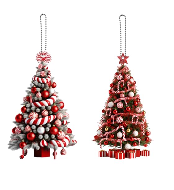 2-Pack of Fun Christmas Ornaments for Holiday Decorations, Bags, Keychains, Family Gatherings, Anniversaries, Halloween, and White Elephant Gifts