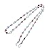 RANHUU Beaded Eyeglass Chains for Women Reading Glasses Cords Colorful Sunglasses Chain Holder Lanyards Eyewear Retainer (Silver+Whole colorful beads)