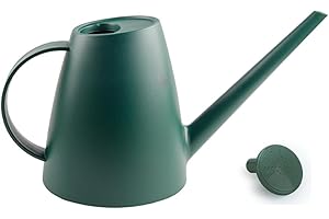 LOYUYU 1.8L Plastic Watering Can Small Lightweight Cute Indoor Outdoor Garden Plants, Watering Can with Shower Head Dark Gree