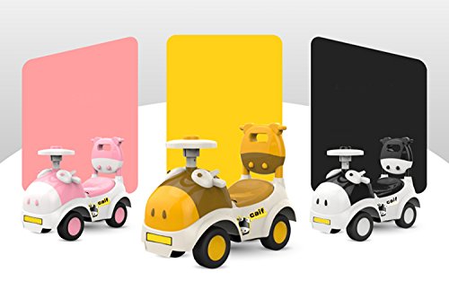 POCO DIVO Baby Calf 3-in-1 Walker Low-seat Ride On Toy Sliding Car Pushing Cart with Sound - Pink