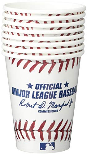 Adorable Rawlings Baseball Cups - 9 oz (Pack of 8) - Perfect for Baseball Themed Parties & Game Nights, Great Gift for Fans