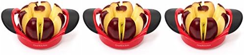 GranKitchen Apple Slicer - Corer, Cutter, and Divider - Red (Pack of 3)