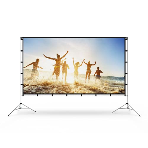 Vamvo Écrans De Projection - 120 Pouces - Support Pliable, Écran Portable, Un Choix Idéal Pour Regarder Des Films De Cinéma À La Maison, Au Camping En Plein Air Et D'Autres Activités De Loisirs Encore