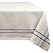 DII French Stripe Dining Table Collection Farmhouse Style Tablecloth, 60x84 Inches, Taupe/Blue