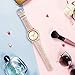 SWEES Leather Band Compatible Galaxy Watch 42mm, 20mm Genuine Leather Bling Glitter Bands Replacement Wristband for Samsung Galaxy Smartwatch 42mm Women Girls & Gear S2 Classic & Gear Sport, Rose Gold