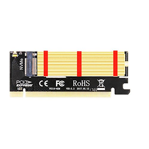M.2 NVMe SSD NGFF to PCIE 3.0 X16/X4 Adapter M Key Interface Card Support PCI Express 3.0 x4 with heatsink