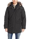 LONDON FOG Men's Snorkel Parka with Bib, Black, XL