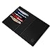 Vantamo RFID Passport Holder, Anti Theft Blocking Cover for Safe Travels with Two Global Recovery Tags for Stress Free Travel, for Men and Women (Classy Black)