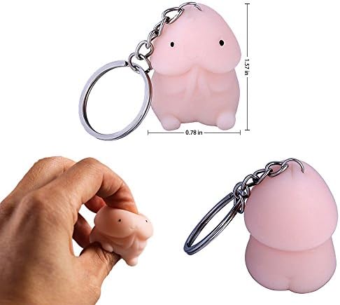 ST2 TPR Soft Key Ring, Stretchy Squishy Toy, Stress Relief Toy, Mochi Squeeze Toy, Soft Fun Joke Gift