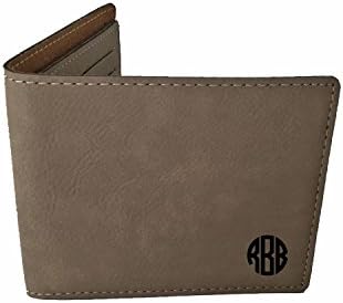 Light Brown Leather Men's Wallet with Monogram (M2)