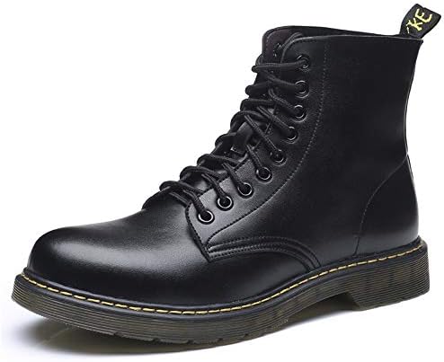 CHENSF Plus Velvet Men's Increased Comfort Martin Boots Outdoor Non-Slip Work Boots Military Boots