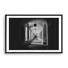 Framed Canvas Wall Art Rock and Corridor Canvas Prints Home Artwork Decoration for Living Room,Bedroom - 16x24 inches