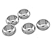 VALYRIA 50pcs Stainless Steel Silver Large Hole Spacer Beads Jewel DIY Finding (9mmx4mm)
