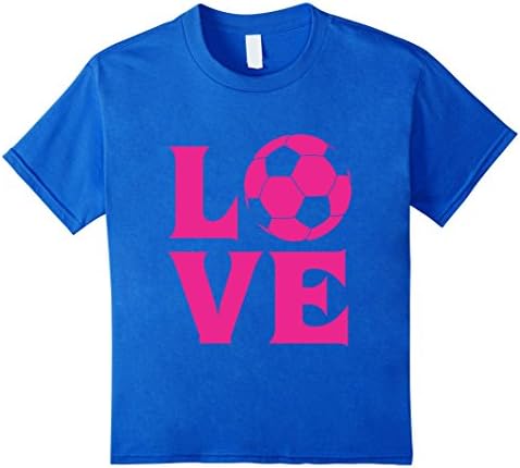 Kids I love soccer t-shirt for women, girls and kids 8 Royal Blue