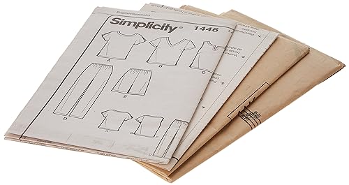 Simplicity US1446FF Easy to Sew Women's Shirt, Pants, and Shorts Sewing Pattern Kit, Code 1446, Sizes 18W-24W