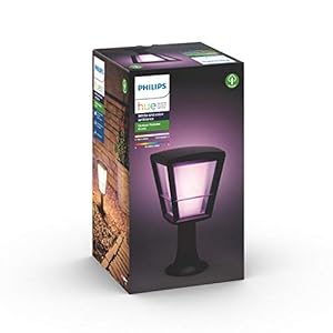 Philips Hue Econic Sokkellamp – Buitenlamp – IP44 – Duurzame LED Verlichting – Wit en Gekleurd Licht – Dimbaar – Verbind…