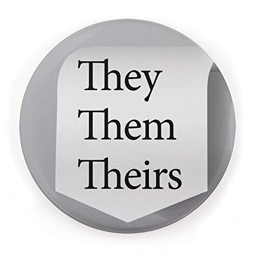 Buttonsmith Pronoun Set 1.25" Button - Pack of 12 - Union Printed and Union Made - Made in the USA