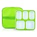 Bento Box, Fun Life Leak Proof Bento Lunch Box with 5 Portion Control Compartments, Includes Matching Insulated Lunch Bag, Ideal Box Lunch for Kids, Teens /Adults, Eco-Friendly (Green)