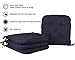 Cottone 100% Cotton Chair Pads w/Ties (Set of 2)| 16” x 15” Square Round | Extra-Comfortable & Soft Seat Cushions | Ergonomic Pillows for Rocking, Dining, Patio, Camping, Kitchen Chairs & More, Blue
