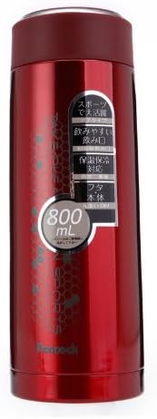 Peacock mug stainless steel bottle [type] Clear Red 0.8L AMG-80 (RC) (japan import)