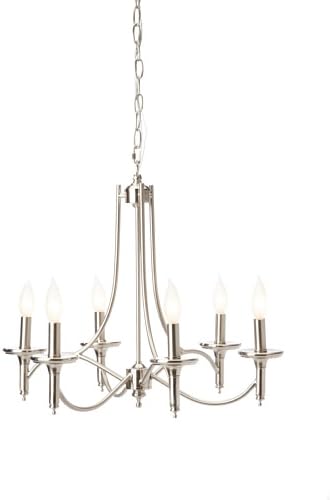 Josephine 6 Light Chandelier with Calais Barrel Shade Finish: Satin Nickel, Shade Type: Charlotte Mauve