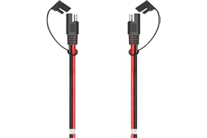 NEWNEWLIU 10AWG 2Pack SAE Connector Extension Cable,SAE Extension Cable,SAE Quick Connector Disconnect Plug with 1FT 2Pin for Motorcycle Cars Tractor RV Trolling Motor Solar Panel