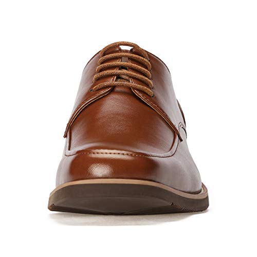 Men's Leather Dress Shoes Square Toe Lace up Oxfords Brown 11 Pricepulse