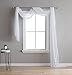 LinenZone White Window Scarf Curtain. Extra Long Window Scarves, Canopy Curtains or Sheer Fabric for Living Room, Bedroom, Crafts, Wedding or Birthday Party. (Karina 54 x 144, White)